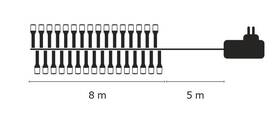 Vánoční osvětlení EMOS 80 LED, 8m, řetěz, studená bílá, časovač, i venkovní použití 

 obrázek produktu 15 z 18
