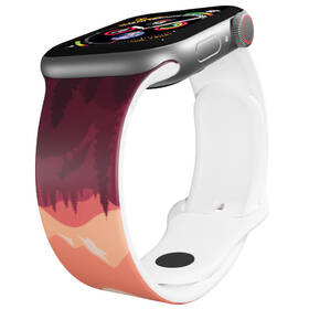 Řemínek Mi-Band na Apple Watch 42/44/45/49 mm - motiv Východ slunce na horách, bílý 

 obrázek produktu 2 z 3