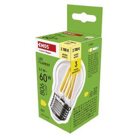 Žárovka LED EMOS Filament mini globe, 5,9W, 806lm, E27, teplá bílá 

 obrázek produktu 2 z 3