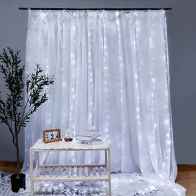 Vánoční osvětlení ColorWay vnitřní, 300 LED, 3× 3m, 220–240V AC, studená bílá 

 obrázek produktu 11 z 18