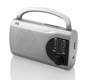 Radiopřijímač JVC RA-E321S stříbrná barva

