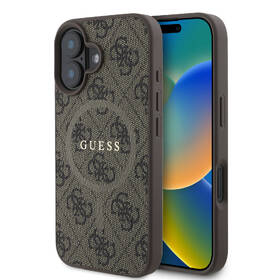 Kryt na mobil Guess PU Leather 4G Colored Ring MagSafe na Apple iPhone 16 hnědý

 obrázek produktu 1 z 7