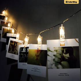 LED fotokolíčky ColorWay 40 kolíčků, délka 4,2m, 3x AA, teplá bílá 

 obrázek produktu 10 z 15