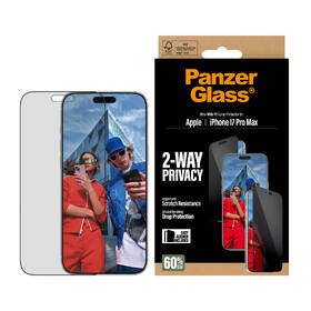 Tvrzené sklo PanzerGlass Privacy na Apple iPhone 17 Pro Max s instalačním rámečkem 

 obrázek produktu 4 z 7