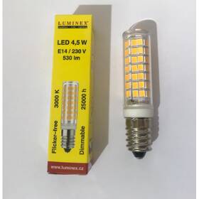 Žárovka LED Luminex E14, 4,5 W, 530 lm, 3000 K, stmívatelná 

 obrázek produktu 2 z 2