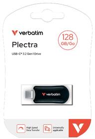 USB Flash Verbatim Plectra 128GB černá barva
