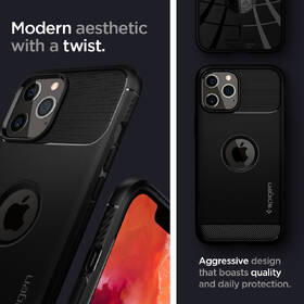 Kryt na mobil Spigen Rugged Armor na Apple iPhone 12/12 Pro černý

 obrázek produktu 7 z 9