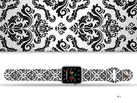 Řemínek Mi-Band na Apple Watch 42/44/45/49 mm - motiv Damask, bílý 

 obrázek produktu 1 z 3