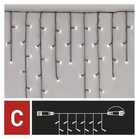 Spojovací řetěz EMOS 100 LED Standard - rampouchy, 2,5 m, venkovní, studená bílá, časovač 

 obrázek produktu 2 z 8