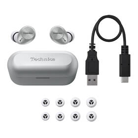 Sluchátka Technics EAH-AZ40E-S stříbrná barva
