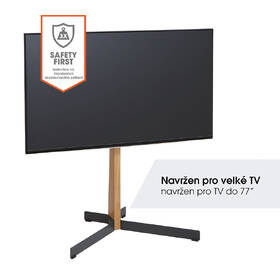 Stojan pro TV Vogel’s TVS 3695B pro úhlopříčky 40" až 77", nosnost 50 kg černý/dřevo

 obrázek produktu 5 z 13