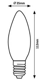 Žárovka LED Rabalux Filament E14 C35, 2W, 470lm, 4000K 

 obrázek produktu 2 z 2