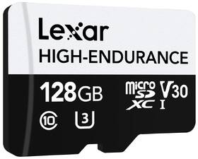 Paměťová karta Lexar High-Endurance microSDXC 128GB UHS-I, (100R/45W) C10 A1 V30 U3 

 obrázek produktu 1 z 2