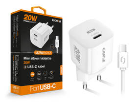 Nabíječka do sítě Aligator Power Delivery 20W, USB-C + USB-C kabel bílá

 obrázek produktu 4 z 4