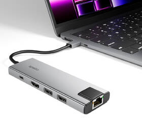 USB Hub Spello by Epico Spello USB-C Hub 9in1 šedý

 obrázek produktu 4 z 6