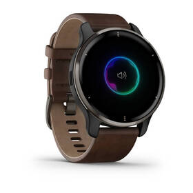 Chytré hodinky Garmin Venu 2 Plus - Slate/ Brown Leather Band 

 obrázek produktu 3 z 6