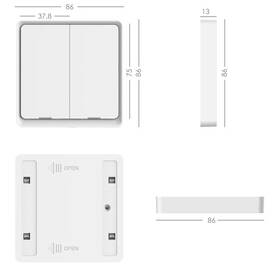 Vypínač IMMAX NEO SMART vypínač 2-tlačítkový Zigbee 3.0 bílý

 obrázek produktu 1 z 5