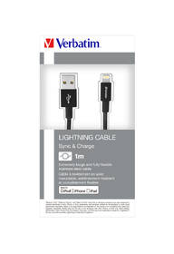 Kabel Verbatim Sync & Charge USB/Lightning, 1m, MFi, nerezová ocel černý

 obrázek produktu 4 z 5