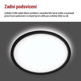 Stropní svítidlo EMOS FLORI, kruh 30cm, 18W, 1800lm, neutrální bílá černé

 obrázek produktu 3 z 7