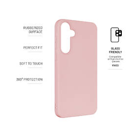 Kryt na mobil FIXED Story na Samsung Galaxy A55 5G růžová barva
