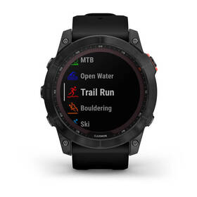 Chytré hodinky Garmin fenix 7X Solar - Gray / Black Silicone Band 

 obrázek produktu 3 z 10