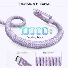 Kabel UGREEN USB-C/USB-C, 100W, 1m fialový

 obrázek produktu 2 z 6