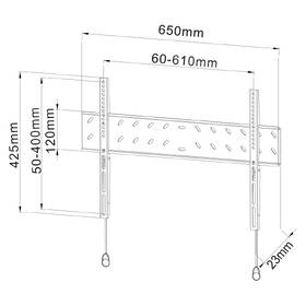 Držák TV STELL SHO 2021 SLIM, fixní, pro úhlopříčky 40" až 70", nosnost 40 kg černý

 obrázek produktu 5 z 5
