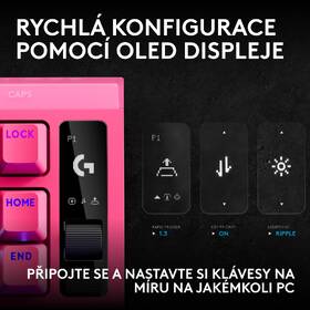 Klávesnice Logitech PRO X2 RAPID, US INT'L růžová

 obrázek produktu 9 z 14