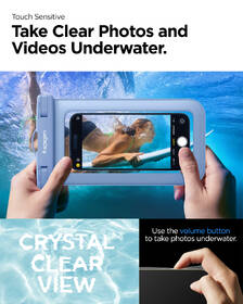 Pouzdro na mobil sportovní Spigen Aqua Shield WaterProof Case A601 - Aqua Blue 

 obrázek produktu 3 z 6