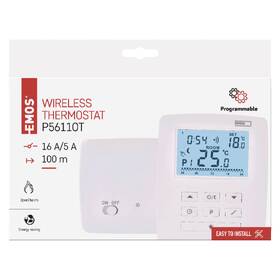 Termostat EMOS pokojový, programovatelný, bezdrátový, OpenTherm, P5611OT 

 obrázek produktu 12 z 12