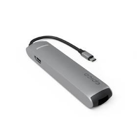 USB Hub Epico 6in1 Slim 8K USB-C/1× USB-C, HDMI, 3× USB 3.0 šedý

 obrázek produktu 3 z 7