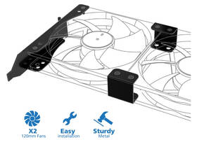 Držák AKASA PCI Slot Bracket for 120mm Fans černý

 obrázek produktu 2 z 3