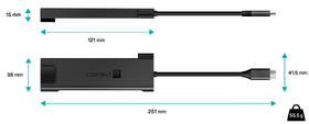 USB Hub Connect IT USB-C/RJ45, HDMI, 2x USB 3.2, USB-C PD 100W šedý

 obrázek produktu 2 z 4