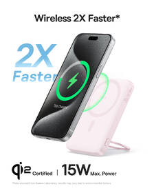 Powerbanka Baseus PicoGo Qi2 5000mAh 20W USB-C růžová

 obrázek produktu 4 z 10