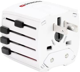 Cestovní adaptér SKROSS pro 150 zemí MUV Micro, 2.5A max. bílá barva
