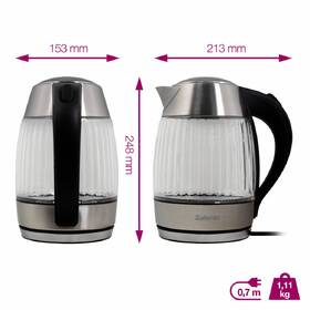 Rychlovarná konvice Salente STRIPEGLASS-BL, 1,8 l 

 obrázek produktu 5 z 9