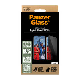 Tvrzené sklo PanzerGlass Privacy na Apple iPhone 16 Pro Max s instalačním rámečkem 

 obrázek produktu 2 z 4