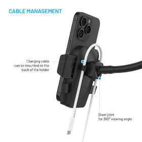 Držák na mobil FIXED Iconiq Flex XL s flexibilní ohebnou nohou na sklo nebo na palubní desku černý

 obrázek produktu 4 z 6