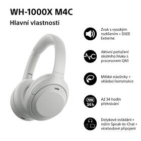 Sluchátka Sony WH-1000XM4C stříbrná

 obrázek produktu 15 z 18
