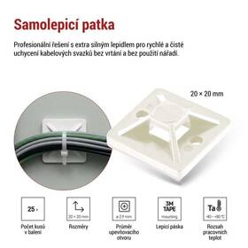 Páska EMOS SAMOLEPICÍ 20×20MM 3M TAPE, 25KS bílá

 obrázek produktu 2 z 8