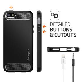 Kryt na mobil Spigen Apple iPhone 5/5s/SE černý

 obrázek produktu 14 z 14