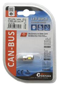 Autožárovka Compass 33796 6 SMD LED 12V T10 CAN-BUS 

 obrázek produktu 1 z 3