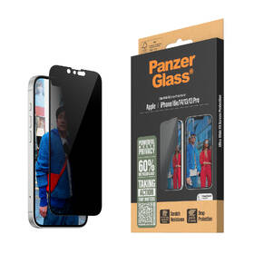 Tvrzené sklo PanzerGlass Privacy na Apple iPhone 17e/16e/14/13/13 Pro s instalačním rámečkem 

 obrázek produktu 2 z 10