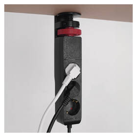 Kabel prodlužovací EMOS 3x zásuvka, 2×USB-A + 1×USB-C, uchycení na stůl, vypínač, 1,5m černý

 obrázek produktu 8 z 14