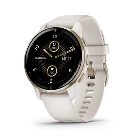 Chytré hodinky Garmin Venu 2 Plus - Cream - Gold/White Silicone Band 

 obrázek produktu 2 z 6