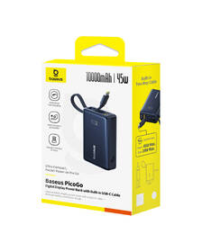 Powerbanka Baseus PicoGo 10000mAh 45W s digitálním displejem a kabelem USB-C černá

 obrázek produktu 9 z 10
