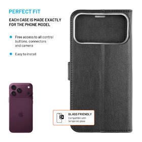 Pouzdro na mobil flipové FIXED Opus na Apple iPhone 17 Pro Max /18 Pro Max černé

 obrázek produktu 2 z 9