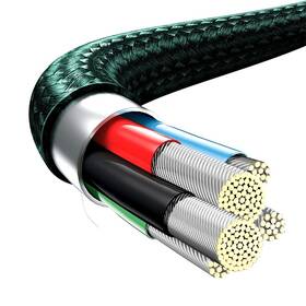 Kabel Baseus Rapid Series 3v1 USB-C (Micro USB/Lightning/USB-C) PD 20W 1,5m zelený

 obrázek produktu 5 z 10