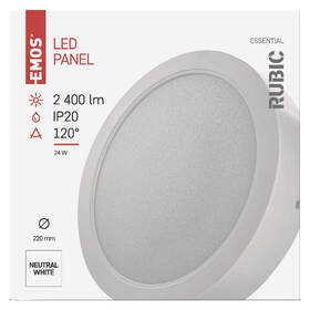 Stropní svítidlo EMOS Rubic, kruh, 24W, neutrální bílá bílé

 obrázek produktu 2 z 2