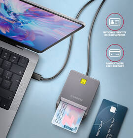 Čtečka eObčanek Axagon USB-C FlatReader Smart card šedá

 obrázek produktu 2 z 4